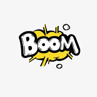 爆炸卡通字免抠