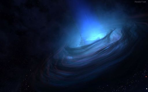 黑蓝色宇宙黑洞海报免抠