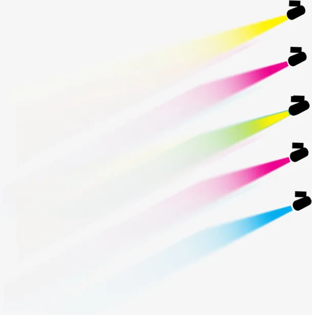 彩色聚光灯效果展示免抠