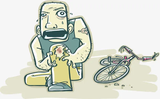 车祸膝盖擦伤免抠