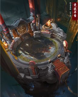 室内梦幻场景竞技免抠