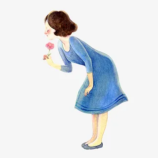 手绘人物插画免抠