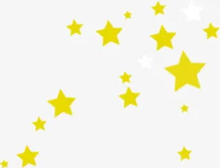 高清唯美活动简约五角星免抠