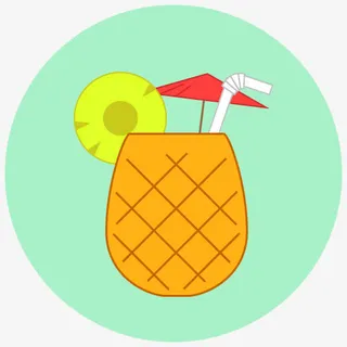 海滩食品水果菠萝夏天夏天免抠