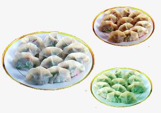 盘装蔬菜饺子素材免抠