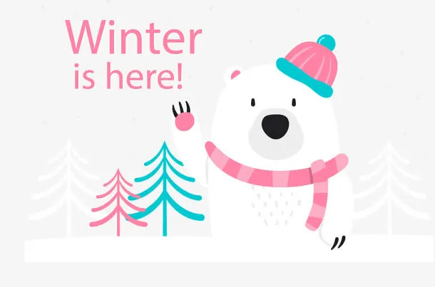小雪时节插画免抠