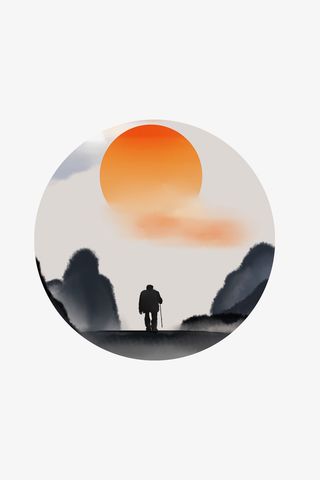 手绘九九重阳节中国风装饰免抠