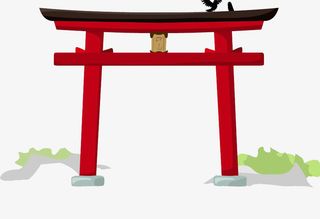 日式房梁庙宇图片免抠