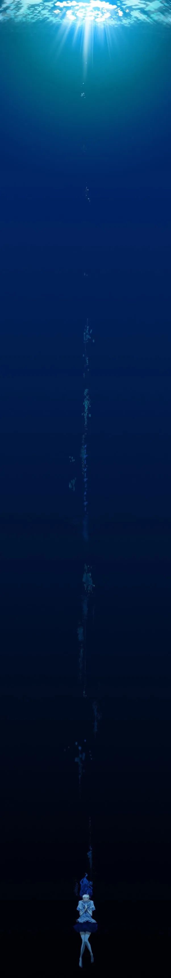 深海透光光晕白云免抠背景H5背景元素