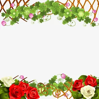 玫瑰花边框免抠