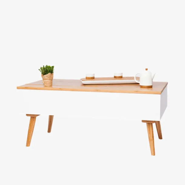 多功能可升降茶几免抠