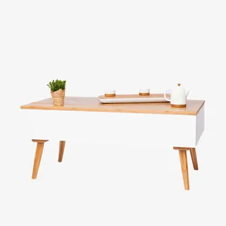 多功能可升降茶几免抠