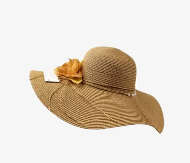 女大沿檐沙滩帽免抠