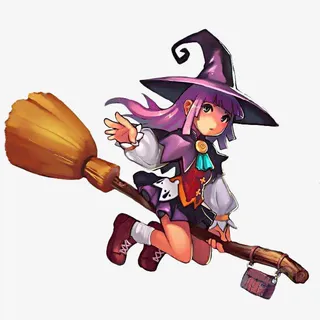 卡通萝莉小女巫免抠