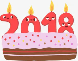 卡通数字生日蜡烛免抠