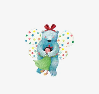 几米漫画手绘小熊免抠