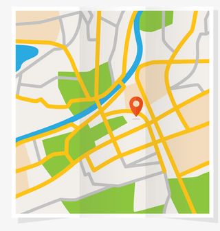 GPS定位地图免抠