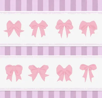 经典系蝴蝶结装饰花边条矢量图免抠