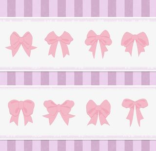 经典系蝴蝶结装饰花边条矢量图免抠