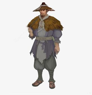 披着斗笠的农村人免抠