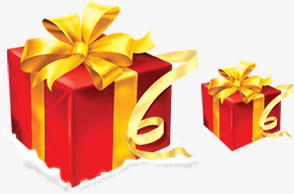 红色礼物盒免抠