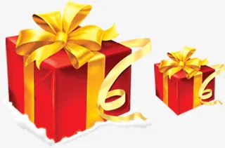 红色礼物盒免抠