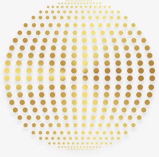 纯色镀金色球形图案免抠