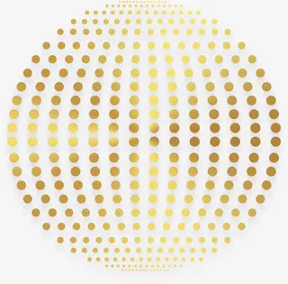 纯色镀金色球形图案免抠