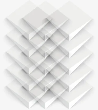 纯白立体几何背景矢量素材