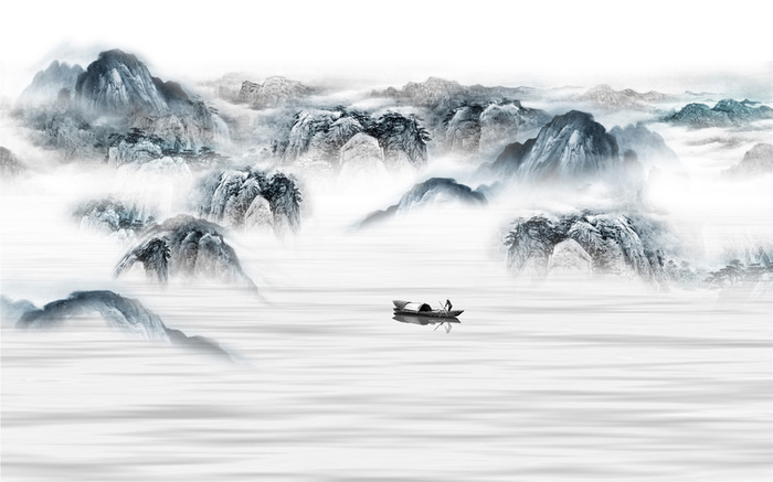 山水 山 船 梦幻高清