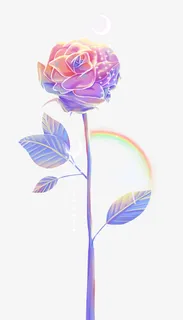 梦幻治愈玫瑰七夕免抠