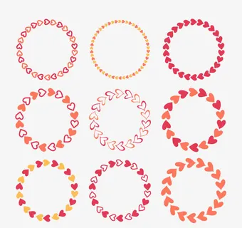 可爱的爱心框架免抠