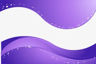 紫色波浪海报边框免抠