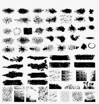 矢量墨迹边框免抠