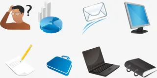 矢量笔记本免抠