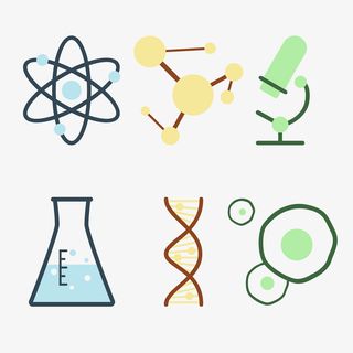 生命科学卡通图标免抠