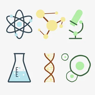 生命科学卡通图标免抠