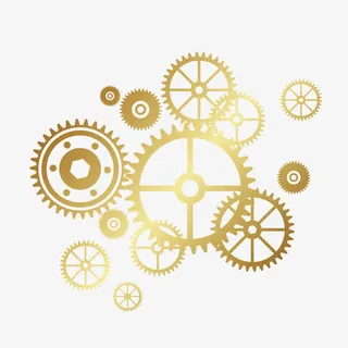 金黄齿轮素材免抠 金黄齿轮素材免抠