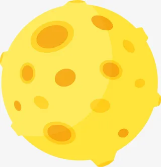 世界航天日黄色星球免抠