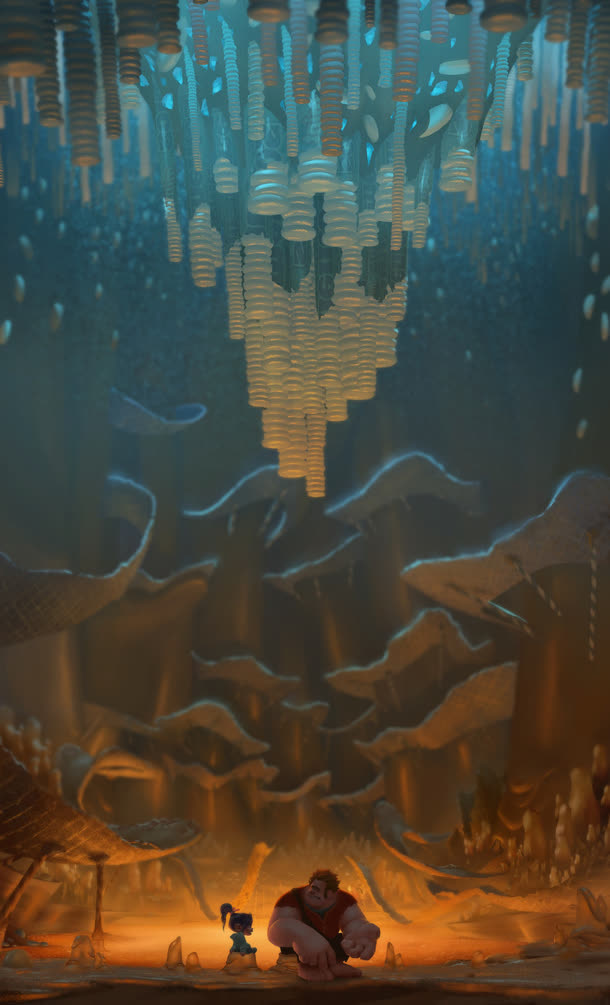 蓝色神秘光效风景免抠