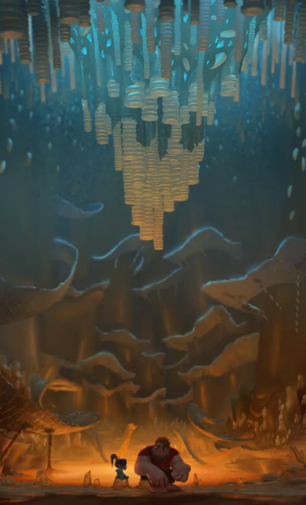 蓝色神秘光效风景免抠