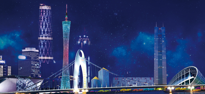广州旅游海报广州地标建筑banner高清