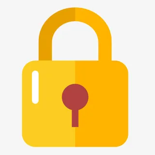 黄色的锁头免抠