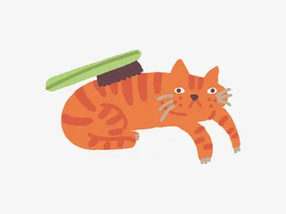 猫，卡通，动物，色彩免抠