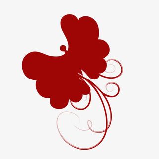 红色花纹底纹免抠