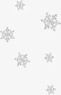 白色雪花免抠