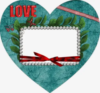 边框卡通相框图片素材 爱心相框免抠