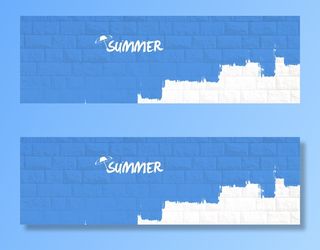 蓝色笔刷背景高清