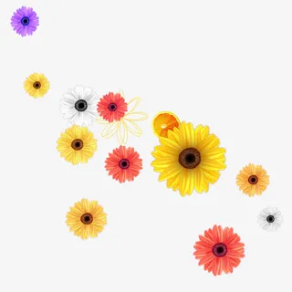 水彩雏菊花免抠