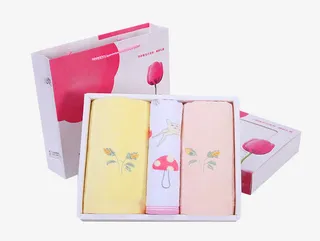 三条装毛巾礼盒素材免抠